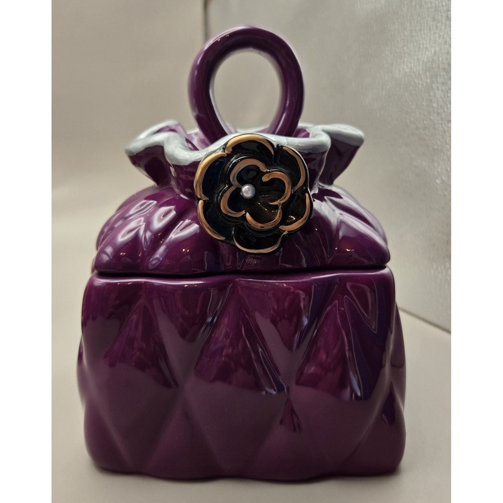Cookie/Candy Jar David's Cookies Burgandy Vintage Collectable Purse